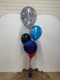 Big Confetti 40cm with 1 Foil  & 3 Std Latex Balloons Bouquet With or Without Personalisation #confettiT3foilboq