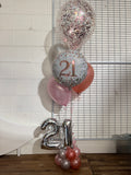 Mini Double Number Table Confetti Bouquet or Latex Bouquet  It's Just A Dinner Bouquet