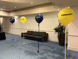 Big 45cm Latex Balloon on weight with Satin Ribbon in Standard or Chrome Colours 45cm 18inch