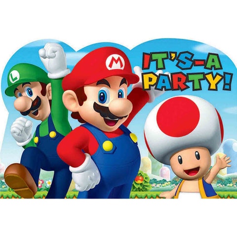 Super Mario Brothers Postcard Invitations 8 pack #59999