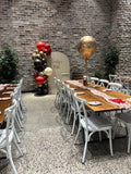 Big 45cm Latex Balloon on weight with Satin Ribbon in Standard or Chrome Colours 45cm 18inch