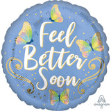 Feel Better Soon Butterflies Foil 45cm (18") INFLATED #41689
