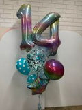 Giant Double Number Birthday Wish with Personalised Balloon Bouquet