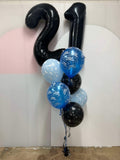 Big Double Number Splendor Balloon Bouquet CHOOSE YOUR AGE