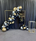 Black Square 3D Frame with Organic Balloon Garland HIRE ITEM