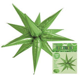 Starburst Lime Green 70cm Foil Balloon Airfilled INFLATED #428589