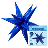 Dark Blue Starburst 100cm Foil Balloon Airfilled INFLATED #428640