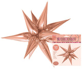 Rose Gold Starburst 100cm Foil Balloon Airfilled INFLATED #428688