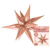 Starburst Rose Gold 70cm Foil Balloon Airfilled INFLATED #428725