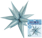 Glitz Starburst Light Blue 70cm (27.5") INFLATED #428749