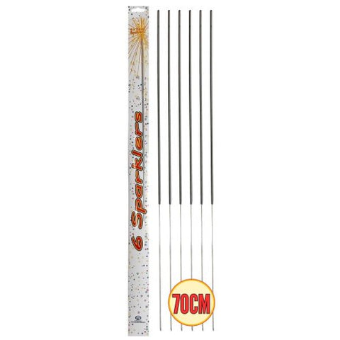 Sparklers extra long 70cm Pack 6 #313290