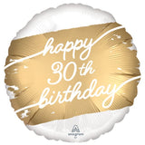Golden Age Happy 30th Birthday Foil 45cm (18") INFLATED #43205