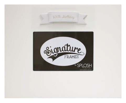 100th Birthday Signature Photo Frame White