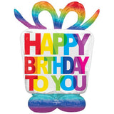 Birthday Present Happy Birthday To You AirLoonz 96cm x 127cm Air Fill Only INFLATED #42829