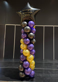 Balloon Column With Star or Round or Supershape Foil Topper
