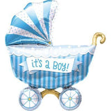 Pram Its a Boy Buggy Supershape Foil Balloon #01019-01