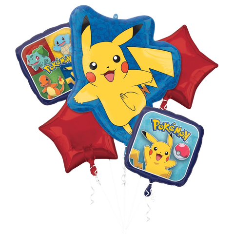 Pokemon Licensed Balloon Bouquet Kit 5 Pack INFLATED #48431