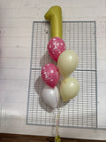 Giant Single Number Splendour Balloon Bouquet CHOOSE YOUR AGE & COLOURS