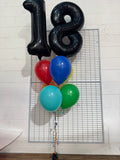 Big Double Number Splendor Balloon Bouquet CHOOSE YOUR AGE