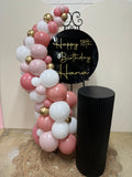 Easel  and Disc with  Balloon Garland HIRE Price from