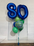 Giant Double Number Birthday Wish with Personalised Balloon Bouquet