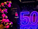 White, Black, Beige, Pink, Blue or Lilac Arch Backdrop Wall Hire with Balloon Garland #WHBD