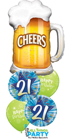 21st Birthday Cheers Bouquet #21BDC02