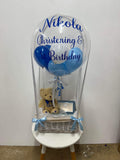 Personalised Hot Air Balloon Bubble Box Arrangement, Price From