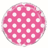 DOTS HOT PINK 45CM (18") FOIL BALLOON  #55571