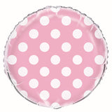 DOTS LOVELY PINK 45CM (18") FOIL BALLOON #55585