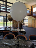 Large 60cm Latex Balloon Helium filled 3-4 day Float Time with Satin Ribbon & Balloon Weight