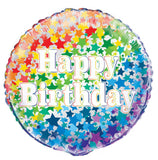 RAINBOW STARS "HAPPY BIRTHDAY" 45CM (18") FOIL BALLOON #55789