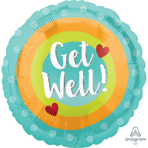 Get Well Dots Foil 45cm (18") INFLATED #41701