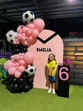 Beige, Pink, Blue or Lilac Arch Backdrop Wall Hire with Balloon Garland #BPBLBD
