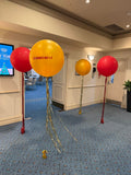 Large 60cm Latex Balloon Helium filled 3-4 day Float Time with Satin Ribbon & Balloon Weight