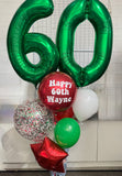 Giant Double Number Birthday Wish with Personalised Balloon Bouquet