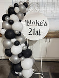 Easel  and Disc with  Balloon Garland HIRE Price from