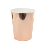 Paper Cups Metallic Rose Gold 10 pack #44402