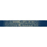 Metallic Glitter Navy Happy Birthday Banner #624061