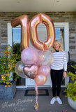 Giant Double Number Birthday Wish with Personalised Balloon Bouquet