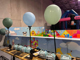 Big 45cm Latex Balloon on weight with Satin Ribbon in Standard or Chrome Colours 45cm 18inch