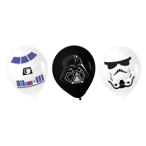 STAR WARS GALAXY 30CM LATEX BALLOONS & PAPER ADHESIVE ADD-ONS #21753