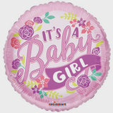 18in Foil Round It's a Baby Girl INFLATED #10738