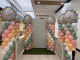 Balloon Column With Star or Round or Supershape Foil Topper