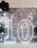 Neon LED 120cm Light Up Numbers White or Multi Coloured