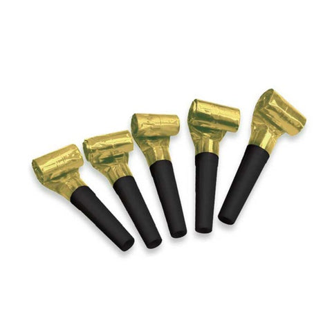 Happy New Year Black & Gold Blowouts 24 pack #845933