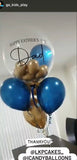 Happy Father's Day Dad Personalised Bubble Balloons with balloon bunch