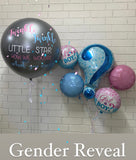 Gender Reveal Giant Confetti & Helium Filled Balloon From