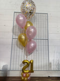 Mini Double Number Table Confetti Bouquet or Latex Bouquet  It's Just A Dinner Bouquet