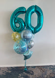 Giant Double Number Birthday Wish with Personalised Balloon Bouquet
